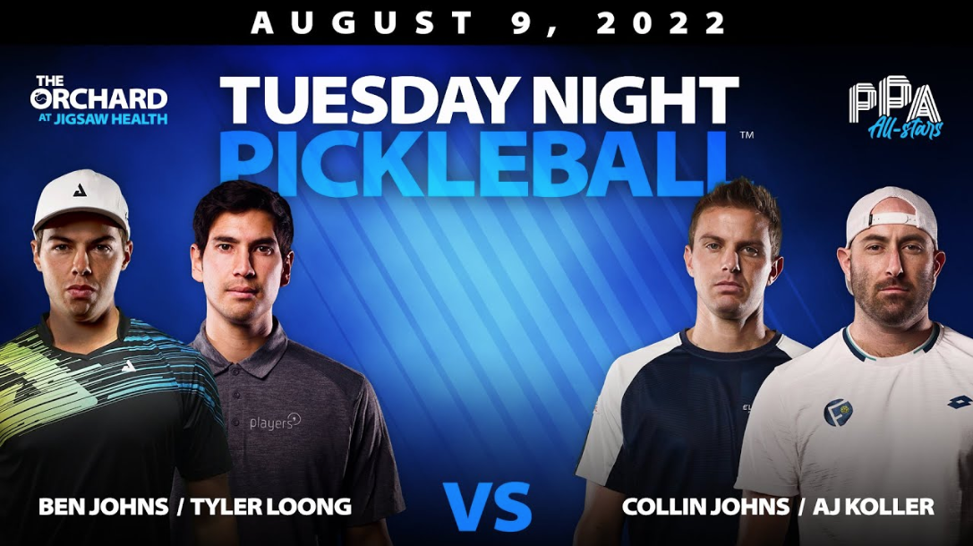 Tuesday Night Pickleball™ The Orchard Tue Aug 9 Ben & Tyler vs